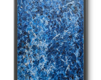 Original Abstract Oil Painting Framed on Canvas – Naphtha