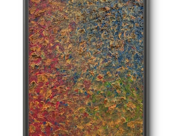 Original Abstract Oil Painting Framed 61 x 82 cm on Canvas – Siena