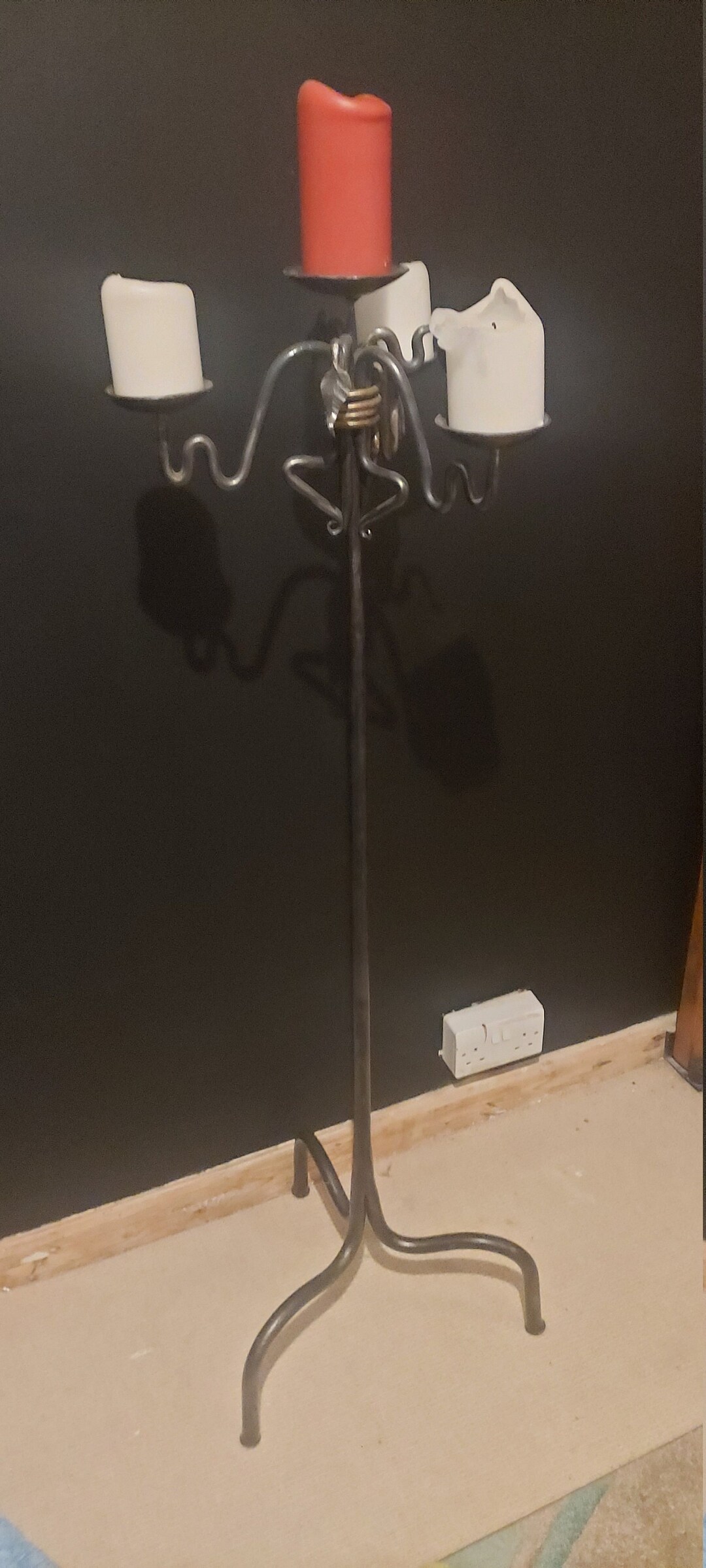 Handmade Cast Iron Tall Candle Holder Etsy