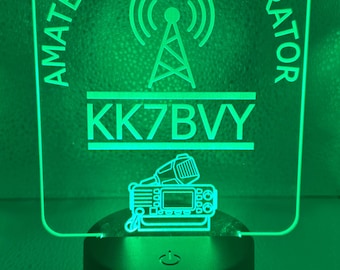 Ham Radio Call Sign Acrylic LED Sign
