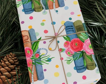 Bookish Wrapping Paper: Cute Polka Dot Gift Wrap for Book Lovers & Readers