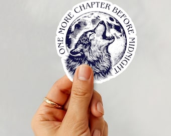 Wolf Kindle Sticker, Halloween-decoratie met een boekenthema, accessoires voor boekenliefhebbers voor waterfles of laptop