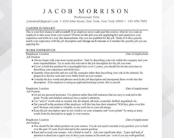 ATS Resume Template for Word, ATS Friendly Resume Template, ATS Cv Resume Template, Cv Template Simple, Resume Template