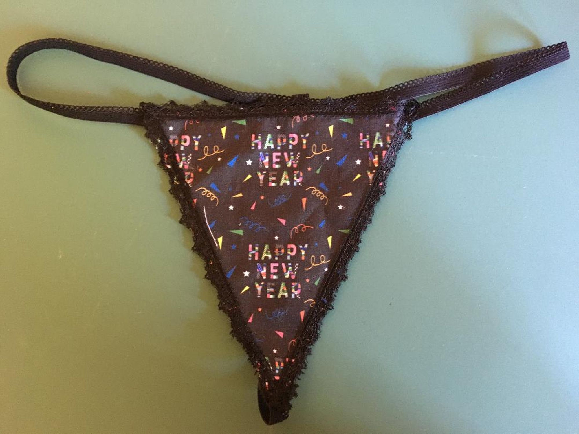 New Mens HAPPY NEW YEAR Celebration String Thong Male Underwear