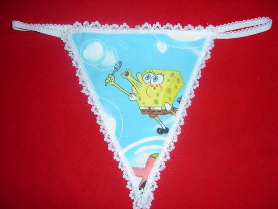 New Womens SPONGEBOB SQUAREPANTS Bubbles String Thong Underwear