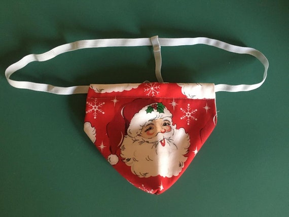 Mens SANTA CLAUS Christmas St Nick String Thong Male Underwear 