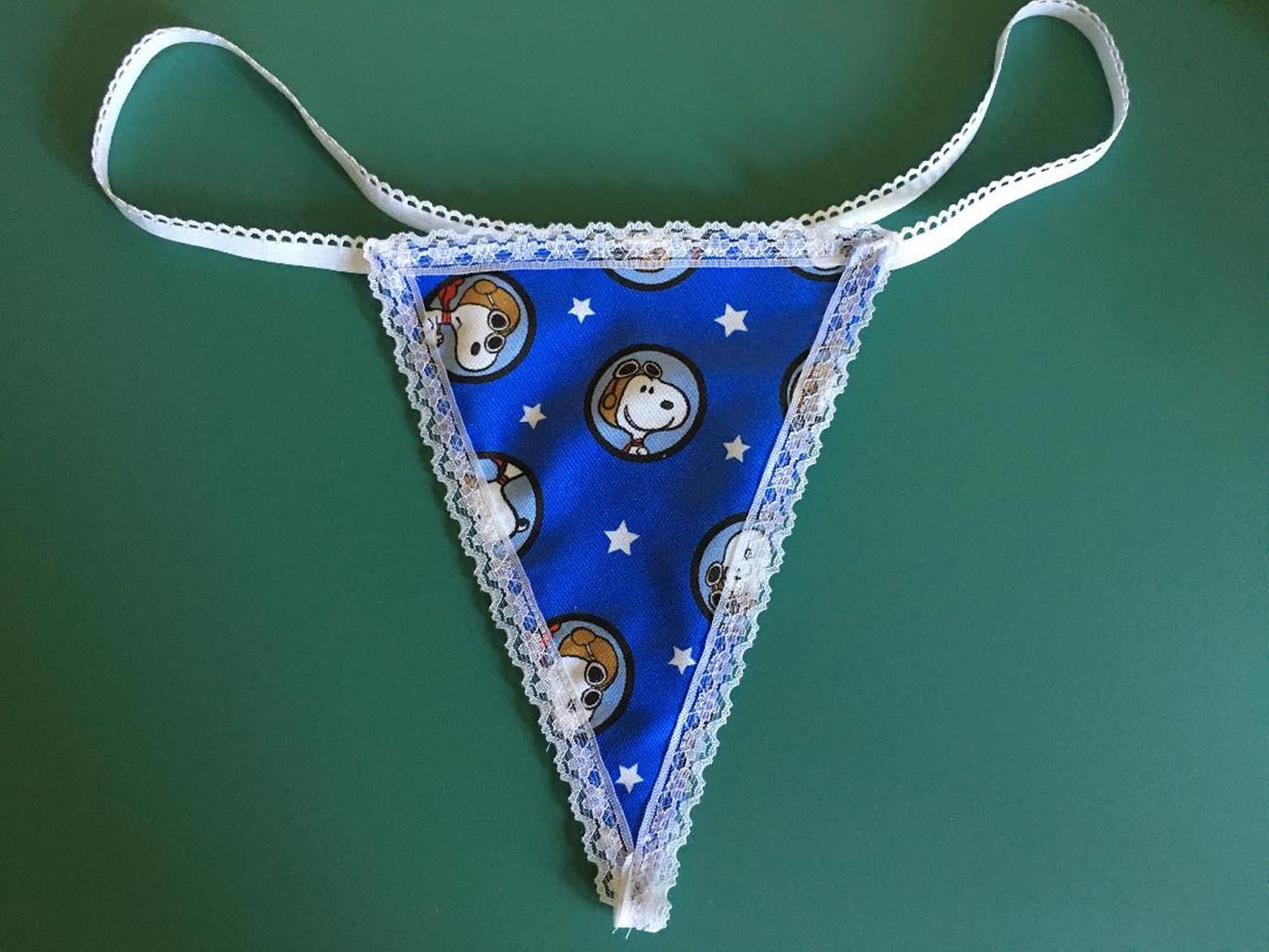 Womens SNOOPY PILOT Peanuts Dog String Thong Underwear Etsy