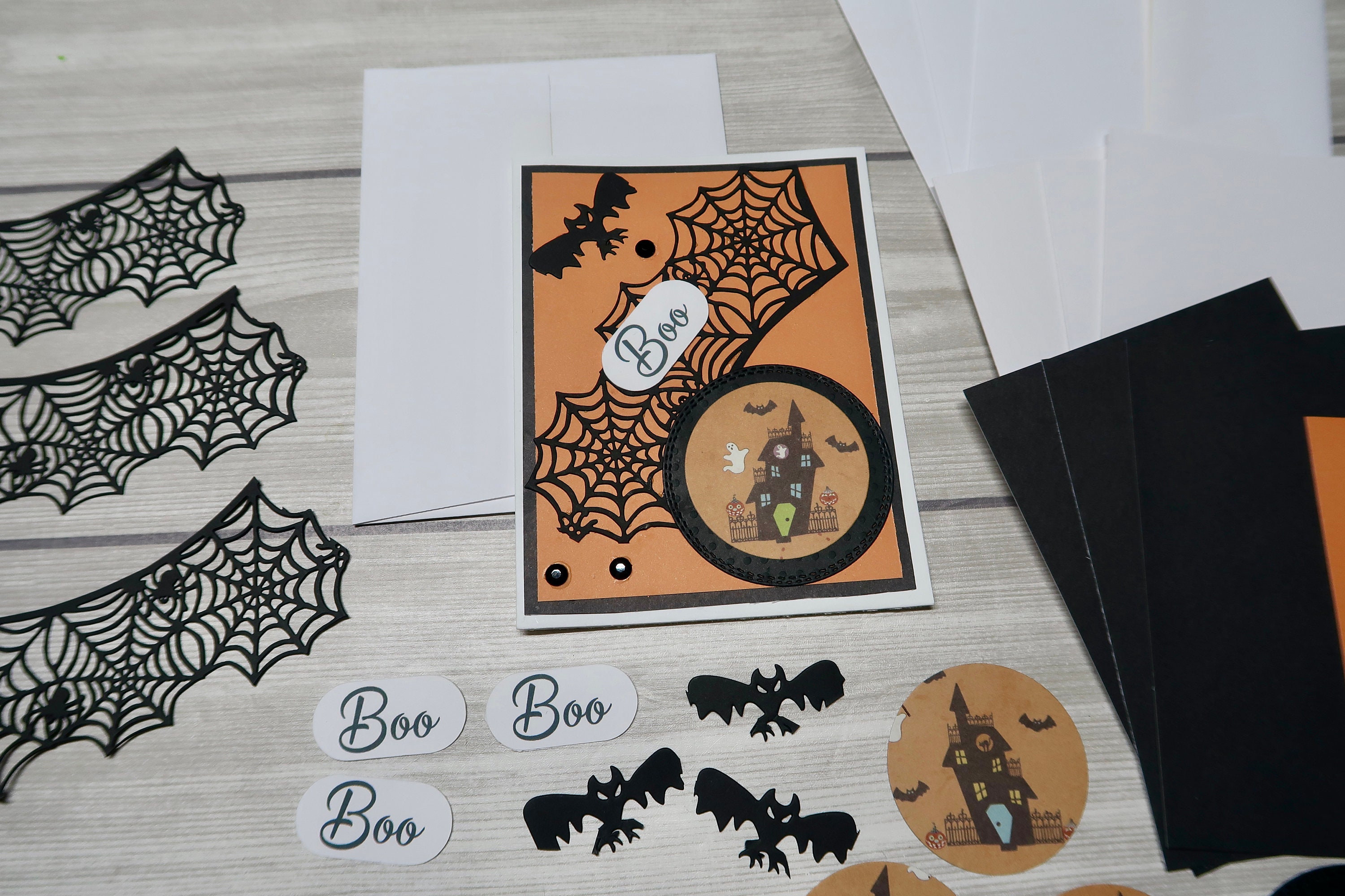 Halloween Card Making Craft Kit DIY Fall Kit Halloween Card Etsy