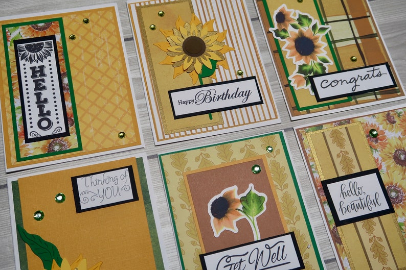 Sunflower DIY Card Making Kit: Handmade Greeting Cards - Etsy