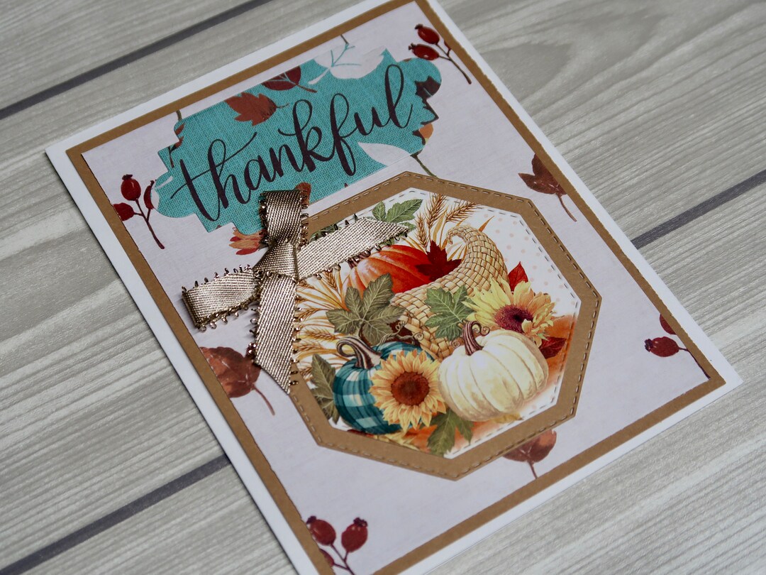 Thanksgiving Card Making Kit: Thankful Harvest, DIY Precut Supplies - Etsy