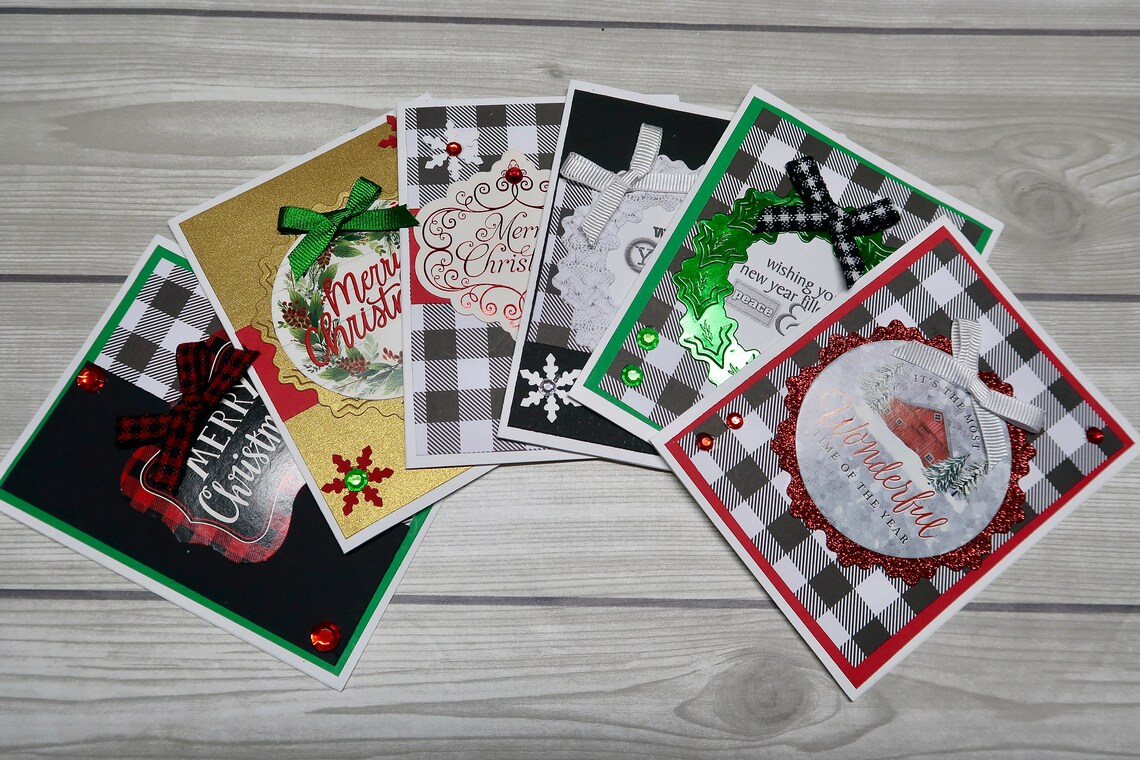 DIY Xmas Card Making Kit Christmas Do It Yourself Handmade Etsy