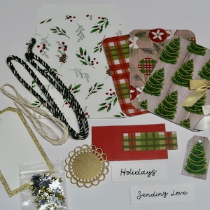 Christmas Scrapbook Embellishments: Holiday Card Making Kit