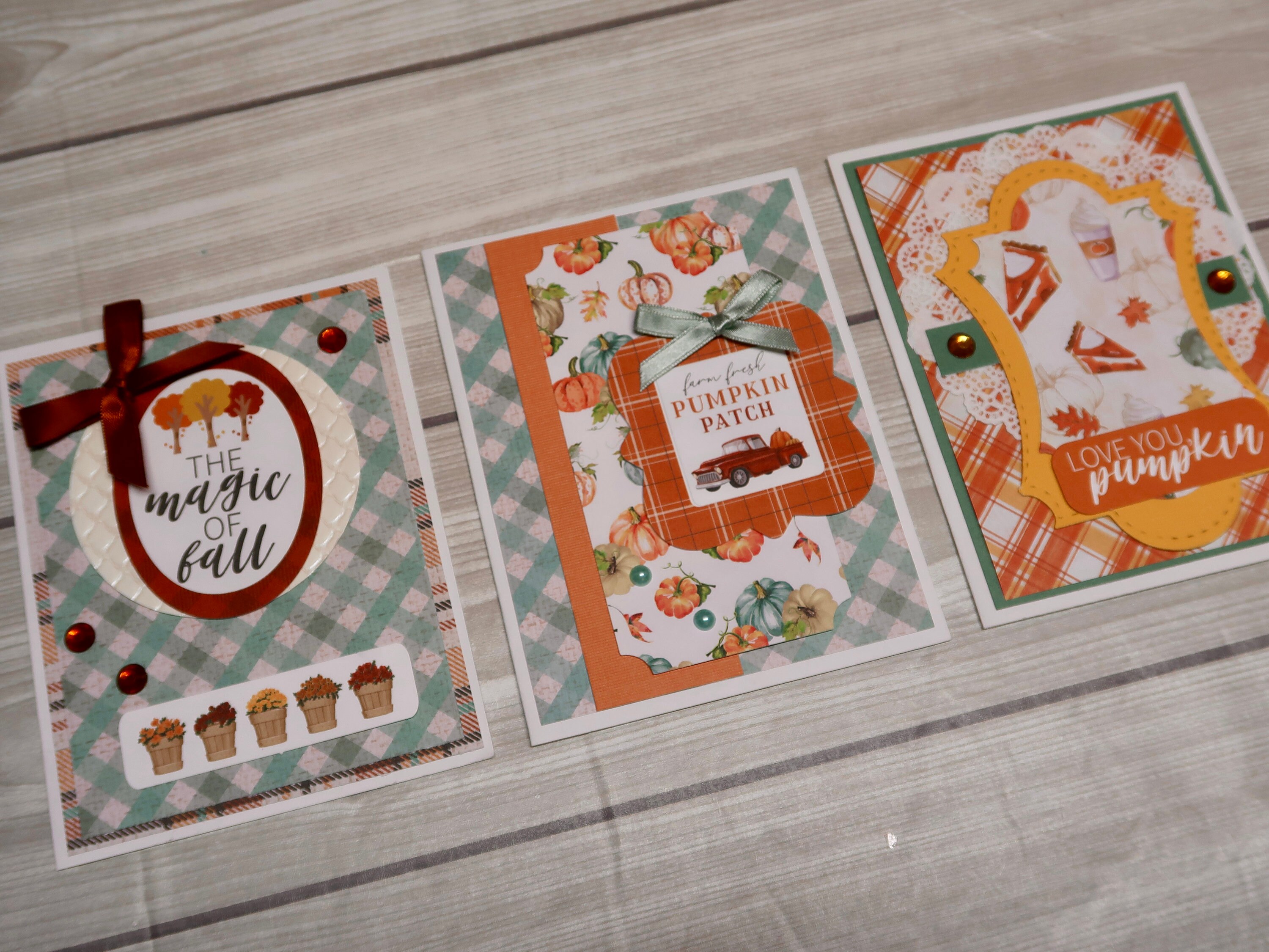 Fall Card Making Kit: Precut Autumn Paper Craft (makes 3) - Etsy