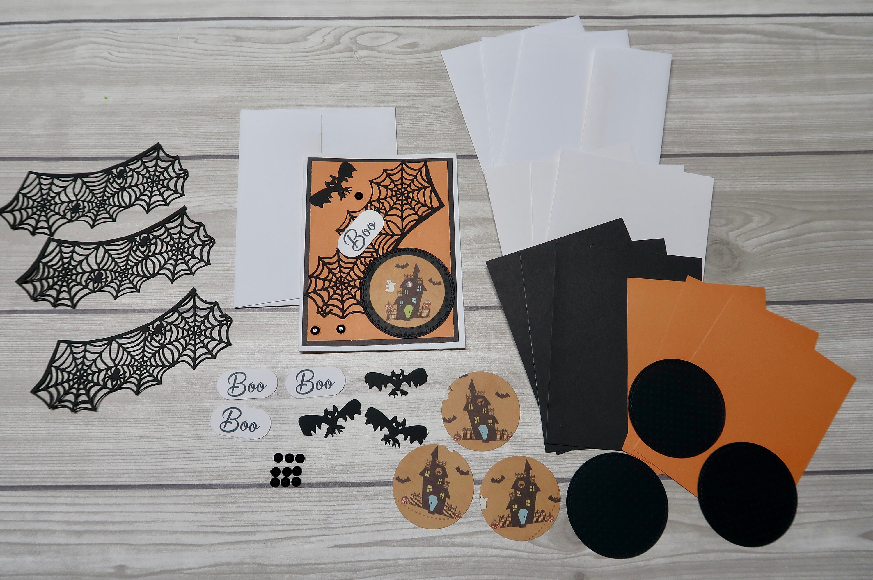 Halloween Card Making Craft Kit DIY Fall Kit Halloween Card Etsy