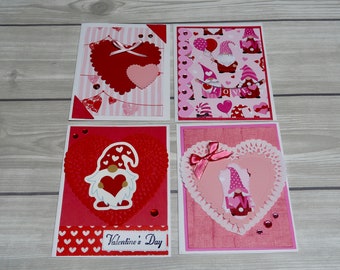 Gnome Valentines Card Kit, Gnome Cards, Gnome CardKit. Valentines Gift Card making, Crafter Gift for Her, Valentines Craft, Card Making Kit