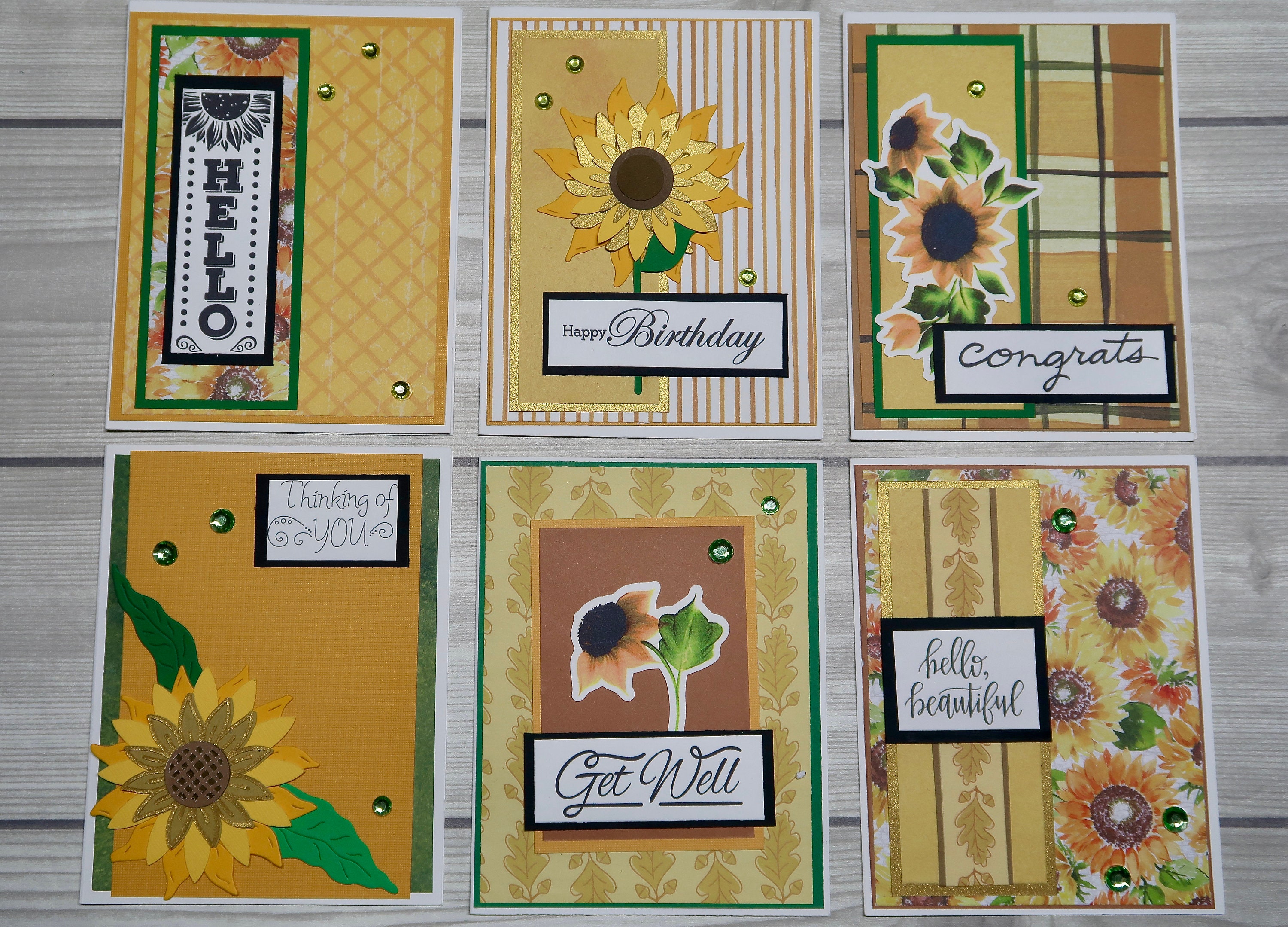 Sunflower DIY Card Making Kit: Handmade Greeting Cards - Etsy