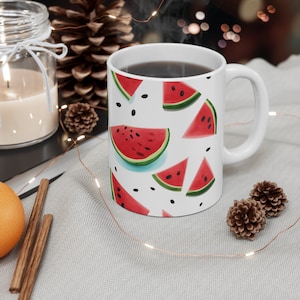 Wassermelone Keramikbecher: Obst Design Kaffeetasse