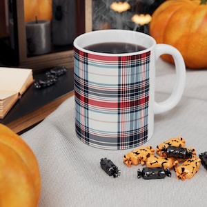 Tartan Ceramic Mug: Plaid Pattern Coffee Cup