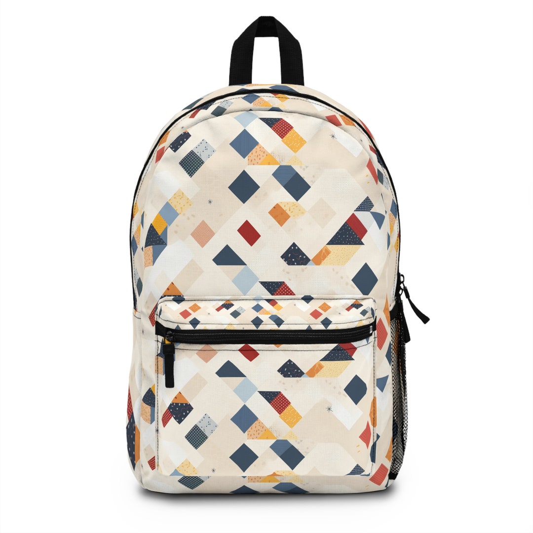 Custom Backpack With Patchwork Pattern Simple Design Gift for Her Etsy