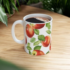 Ceramic Mug Apple mug Gift Gift for her Apple Fruit mug custom