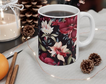 Keramik Becher Dramy Blumenmuster Geschenk Geschenk für sie Geschenk für ihn Dramy Blumenmuster Becher