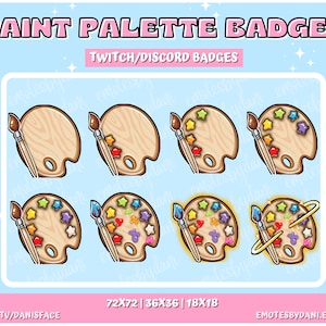 Paint Palette Badges | Twitch & Discord Badges