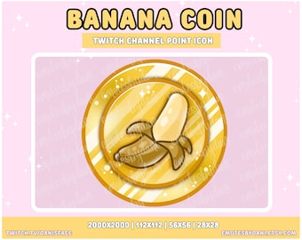 Banana Channel Point Icon | Twitch Channel Point Münze | Frucht Emote