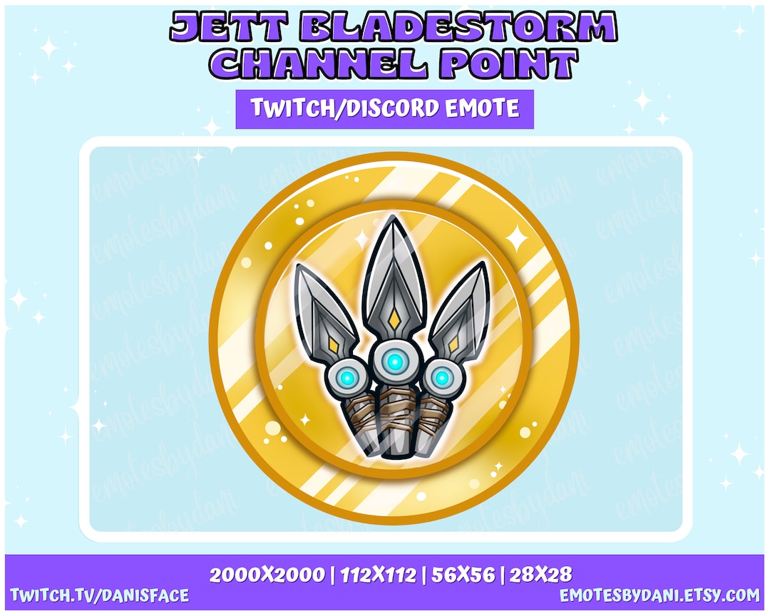 JETT BLADESTORM Channel Point Icon | Twitch Channel Point Coin - Etsy