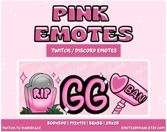 Roze Girly Twitch-emotes | Twitch & Discord-emotes