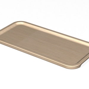 Wood rectangural tray, 3D for CNC.