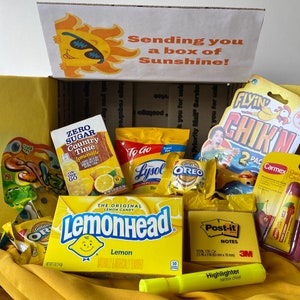 Gift Box- Box of Sunshine- READY TO SHIP! Gift Package for Friends, Co-Workers, Missionaries, Family, Care Package