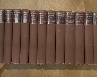 Obras de Ralph Waldo Emerson (1893) – Edición completa de biblioteca estándar en 14 volúmenes – Riverside Press, Cambridge –