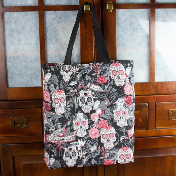 Abverkauf 58% off | Totebag Skulls schwarz