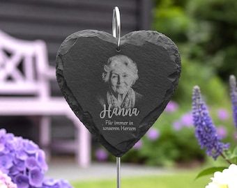 Lapide commemorativa personalizzata con foto e nome – Per sempre nei nostri cuori