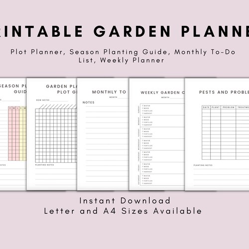 Garden Planner Printable Bundle for Vegetable and Flower - Etsy