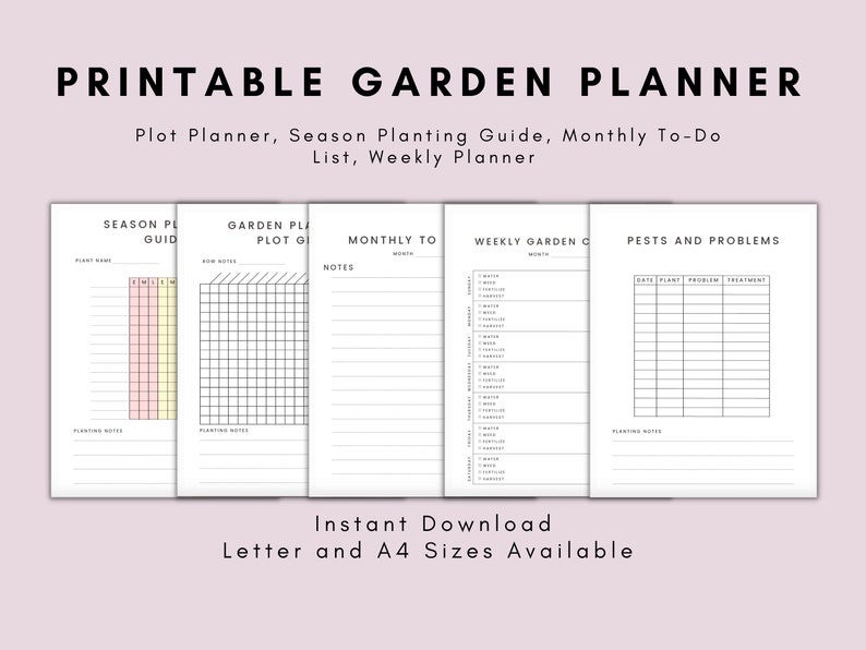 Vegetable Garden Planner Printable Etsy