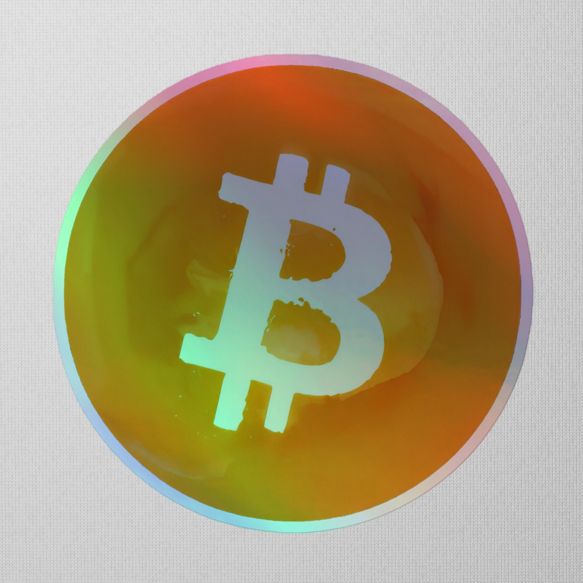 ビットコインステッカー (BTC) - ホログラフィック暗号ステッカー