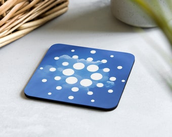 Cardano (ADA) Coaster Cork-Back | Blue