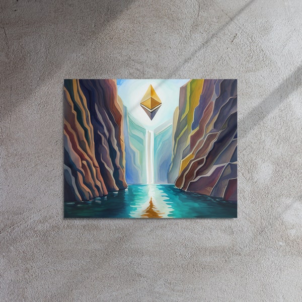 Ethereum (ETH) Metal Aluminium Print | Printed Crypto Wall Art | Ravine Lift