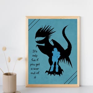 Astrid and Stormfly Print | Astrid and Stormfly | Digital Download | Dragon Fantasy Print | How To Train Your Dragon Gift | Fantasy Gift