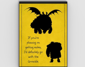 Fishlegs and Meatlug HTTYD-print: Gronckle Art (digitale download)