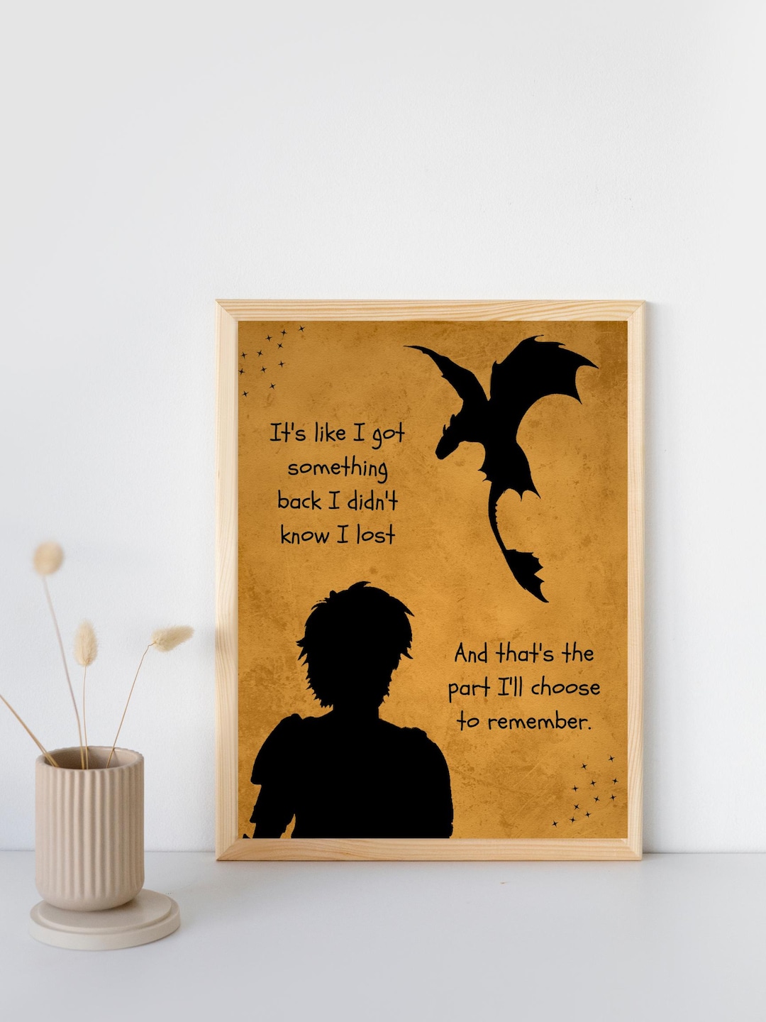 Hiccup and Toothless Dragon Print: HTTYD Movie Quote (digital Download) -  Etsy, image size:1080x1440