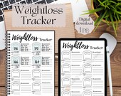Weightloss tracker printable | A4, A5, Classic Happy planner | weightloss journey| planner insert | Digital | Neutral Aesthetic