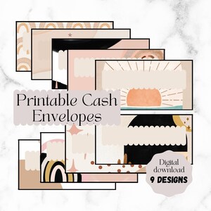 Printable Cash Envelopes | Sinking funds | Saving envelopes | Budget planning | Budgeting | Budget by paycheck | Finance | Neutral Aesthetic