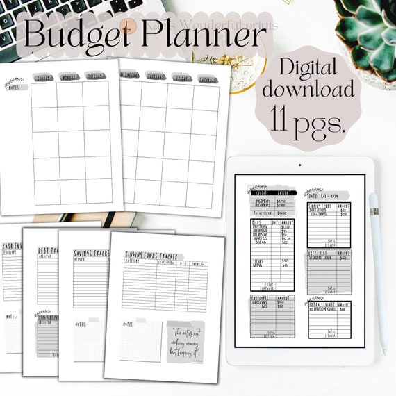 Budget Planner Printable A4 A5 Classic Happy Planner Debt - Etsy