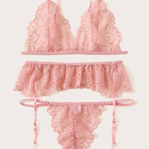 Lace Garter Set Etsy Canada