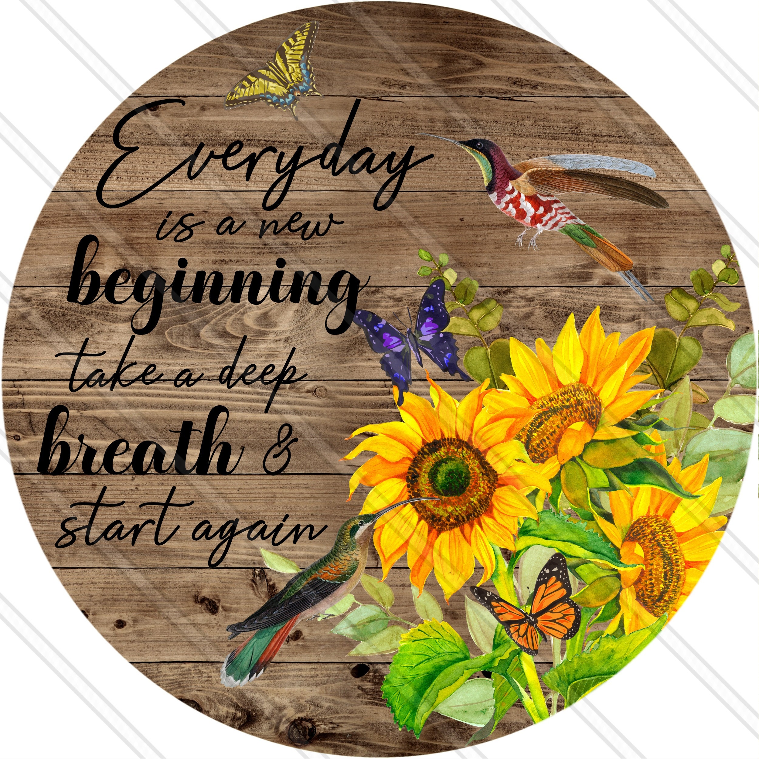 Everyday Is A New Beginning - Beautiful Personalized Sunflower And
