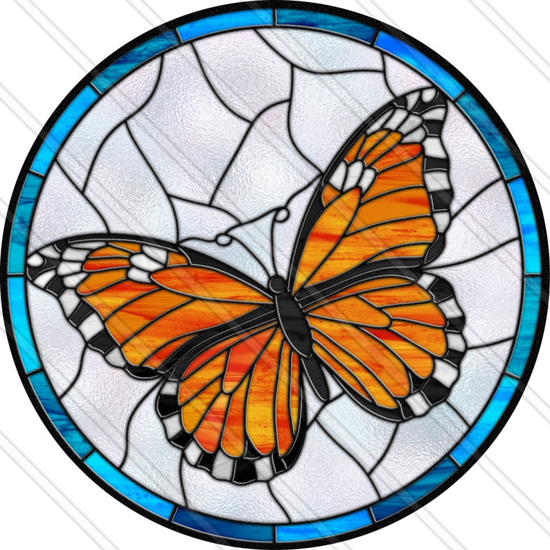 Butterfly Sign Stained Glass Butterfly Sign Stained Glass Etsy