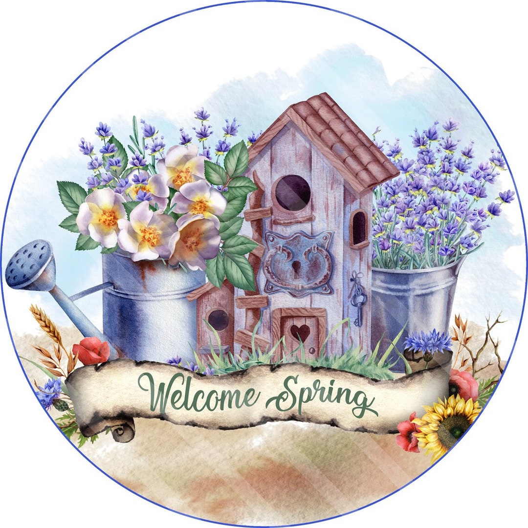 Welcome Spring Sign Spring Garden Sign Lavender Sign Spring Sign Spring ...