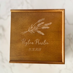 Baby Keepsake Box - wooden keepsake box - baby keepsakes - baby memories - engraved box - personalized baby box - wooden engraved box